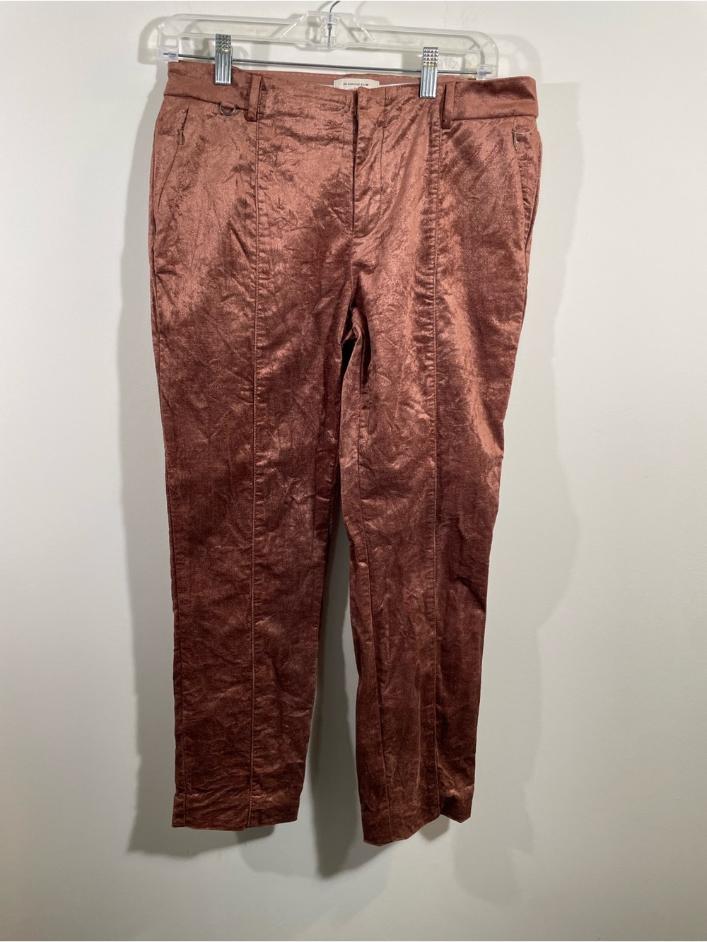 NWT The essential slim stretch pants 8 shiny velour